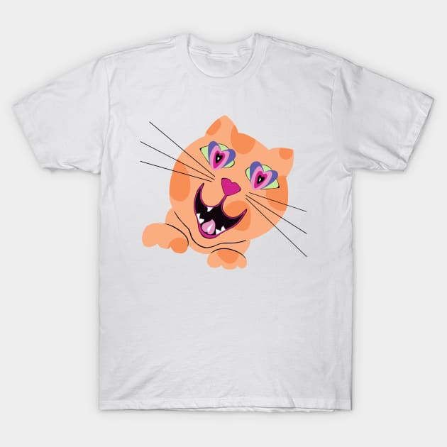 LOVE CAT POLKA T-Shirt by kimO